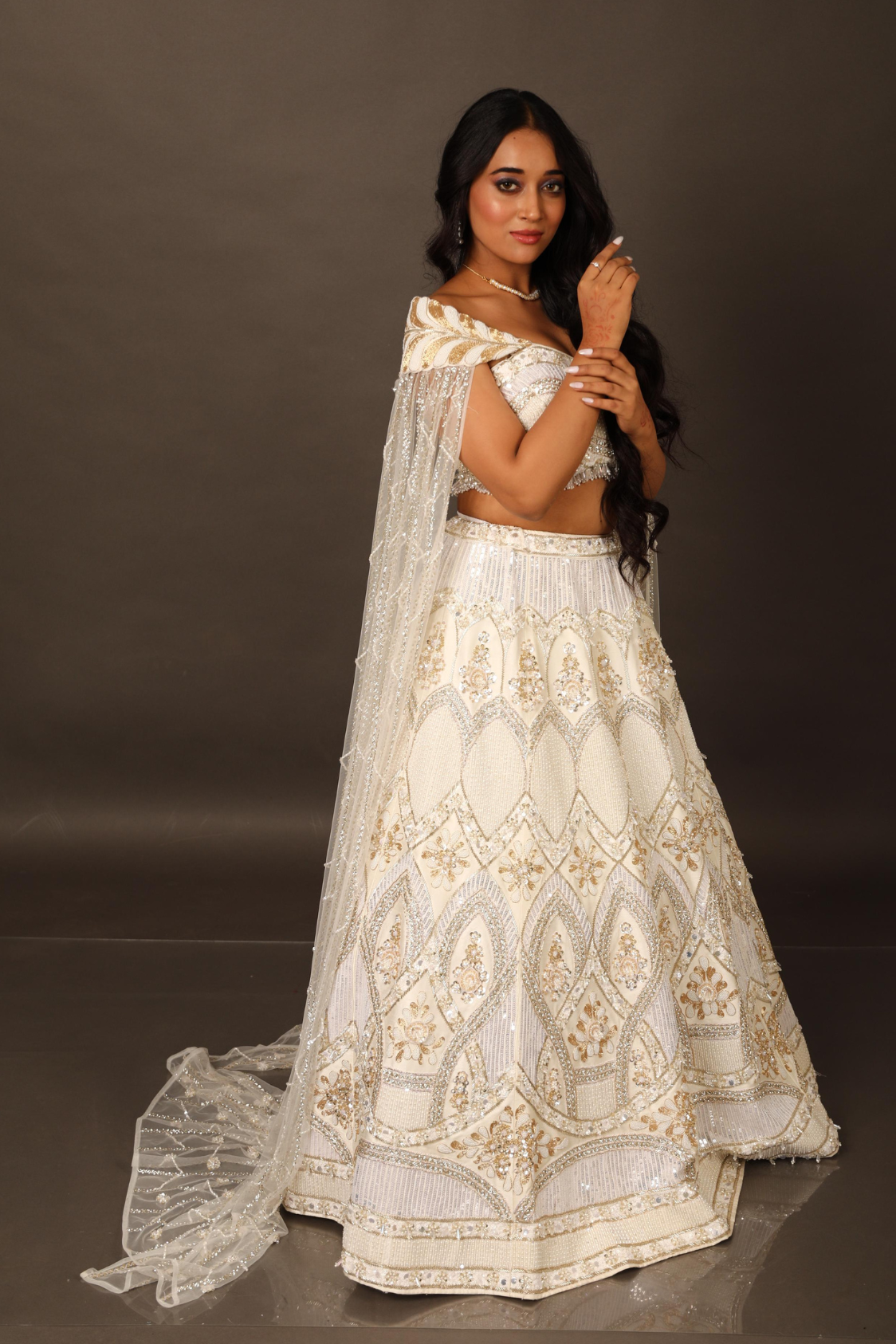 Designer Luxurious Lehenga with Cape