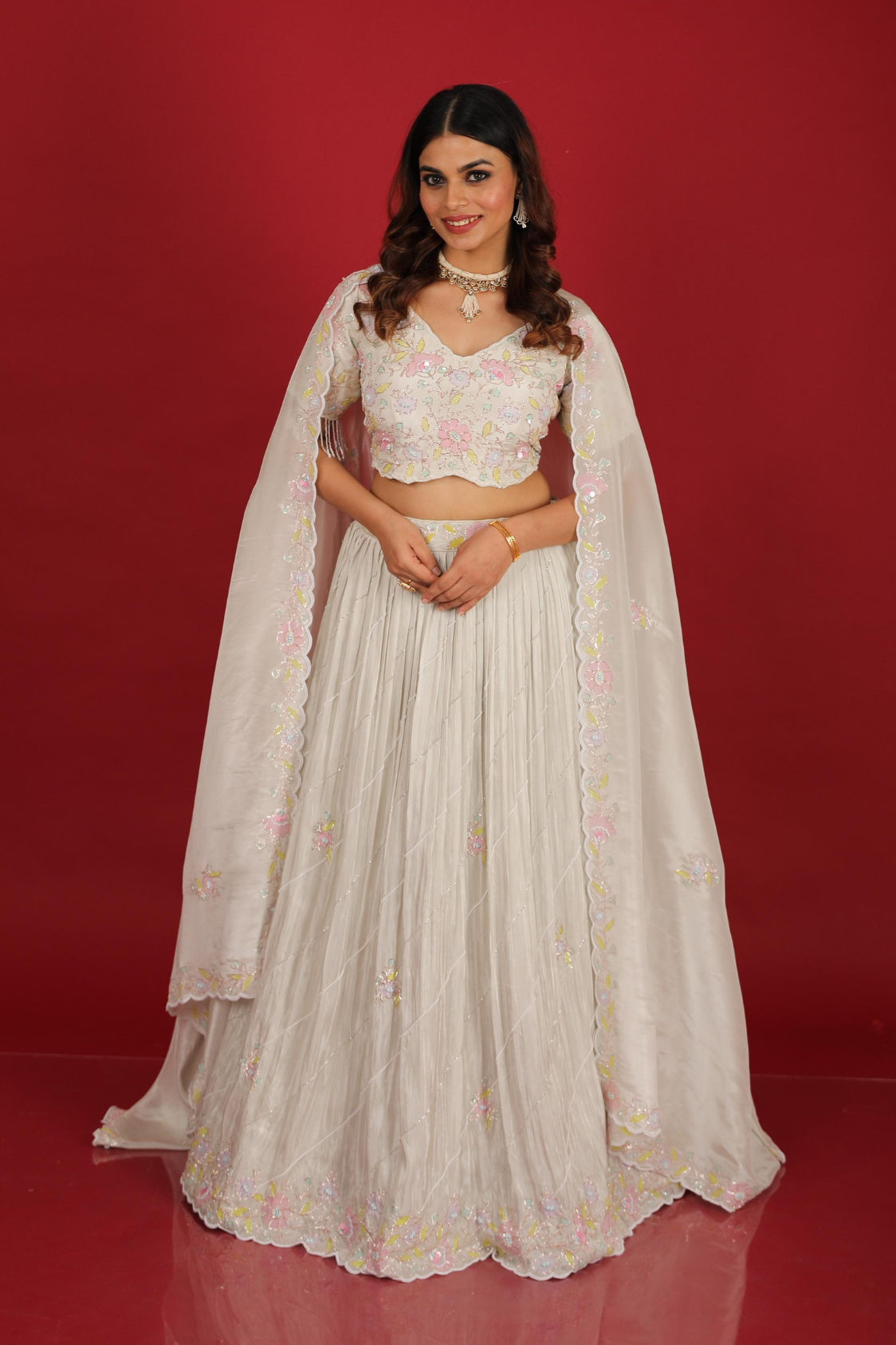 Pastel Bloom Handcrafted Ensemble